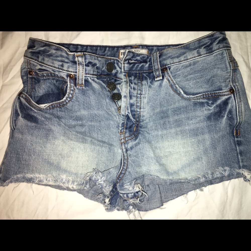 Free people denim shorts
